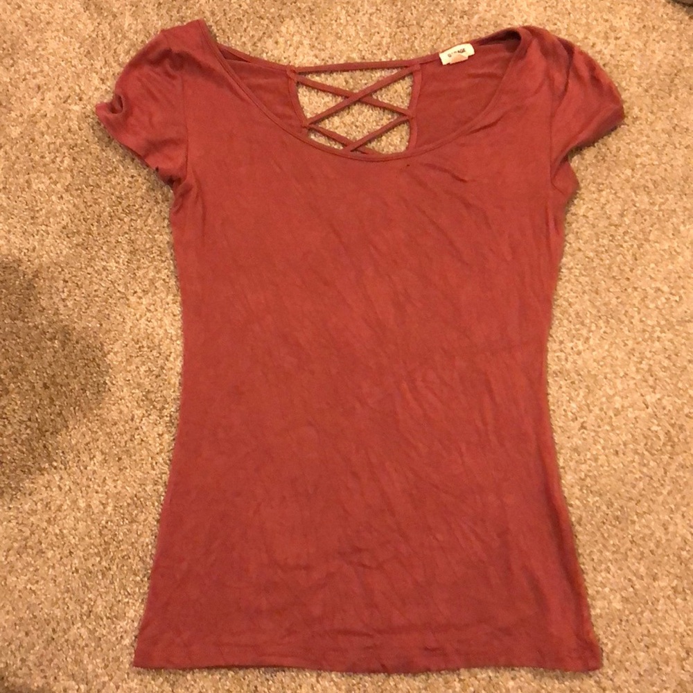 Scooped tight top tee
